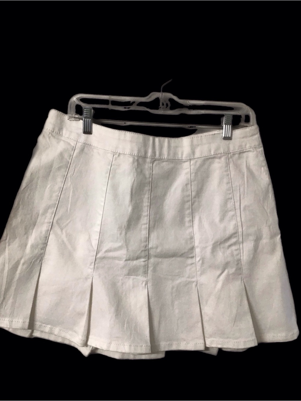 Y2K White Pleated Mini Skater Skirt-Pastel Goth-Alternative E-Girl-Mall Goth-s17